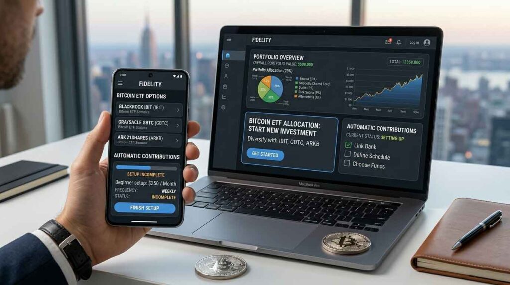 Beginner crypto investment strategies with Bitcoin ETF brokerage account