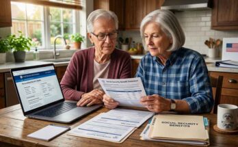 SSI and Social Security payments guide showing seniors reviewing benefit information in 2026