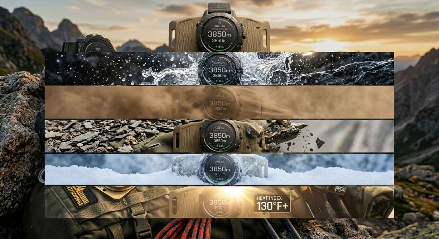 Rugged smartwatches showing military-grade durability, water resistance, and shock protection
